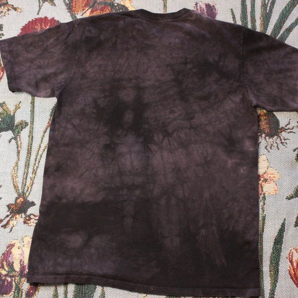 The Mountain graphic yin/yang black and white tie dye moon wolf t-shirt small - Picture 2 of 4